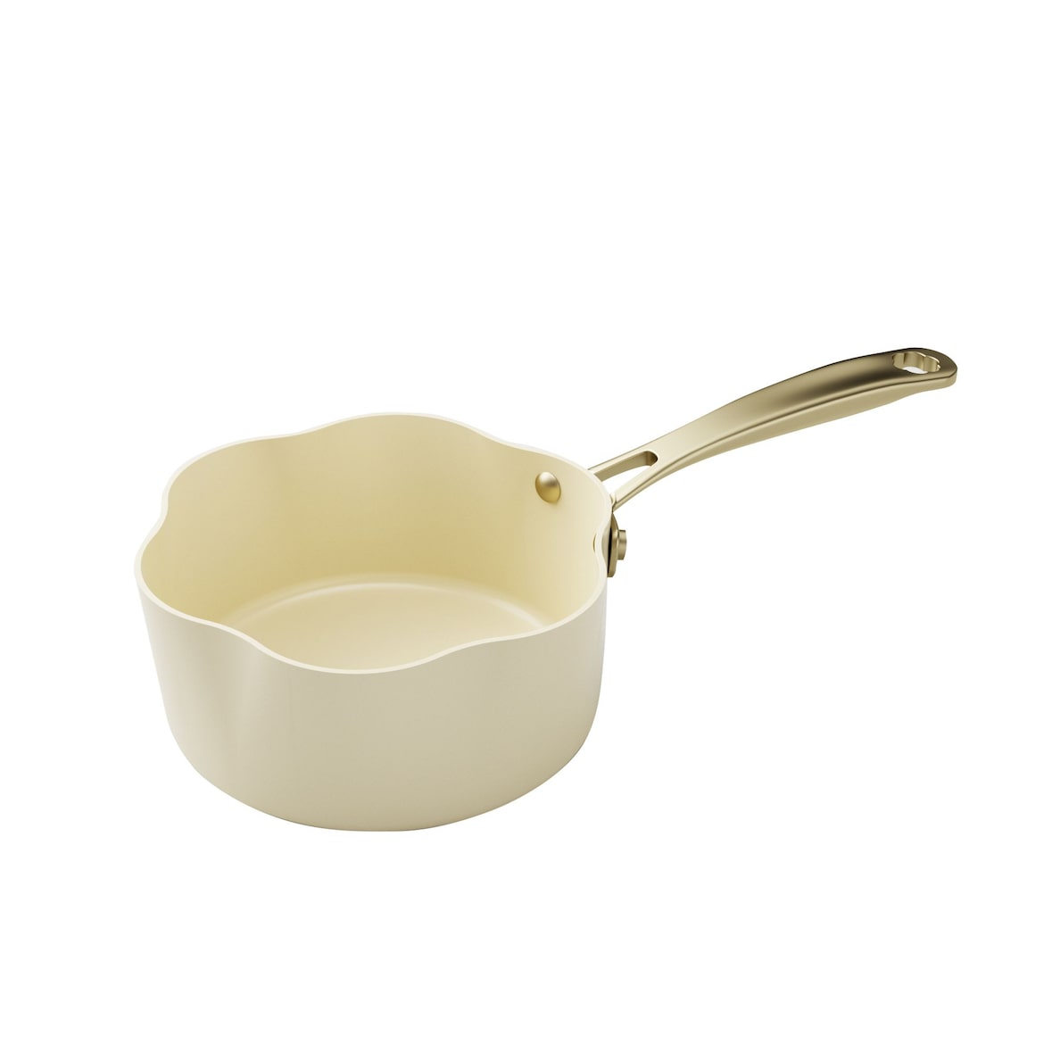 Menastyl - Casserole dahlia 20cm aluminium recyclé beige