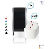 thumbnail of SET: 1x Toilettenpapierspender Doppelrollen Blanc Cosmos + 32 Toilettenpapierrollen Long Life 3L - PRODUKTSET