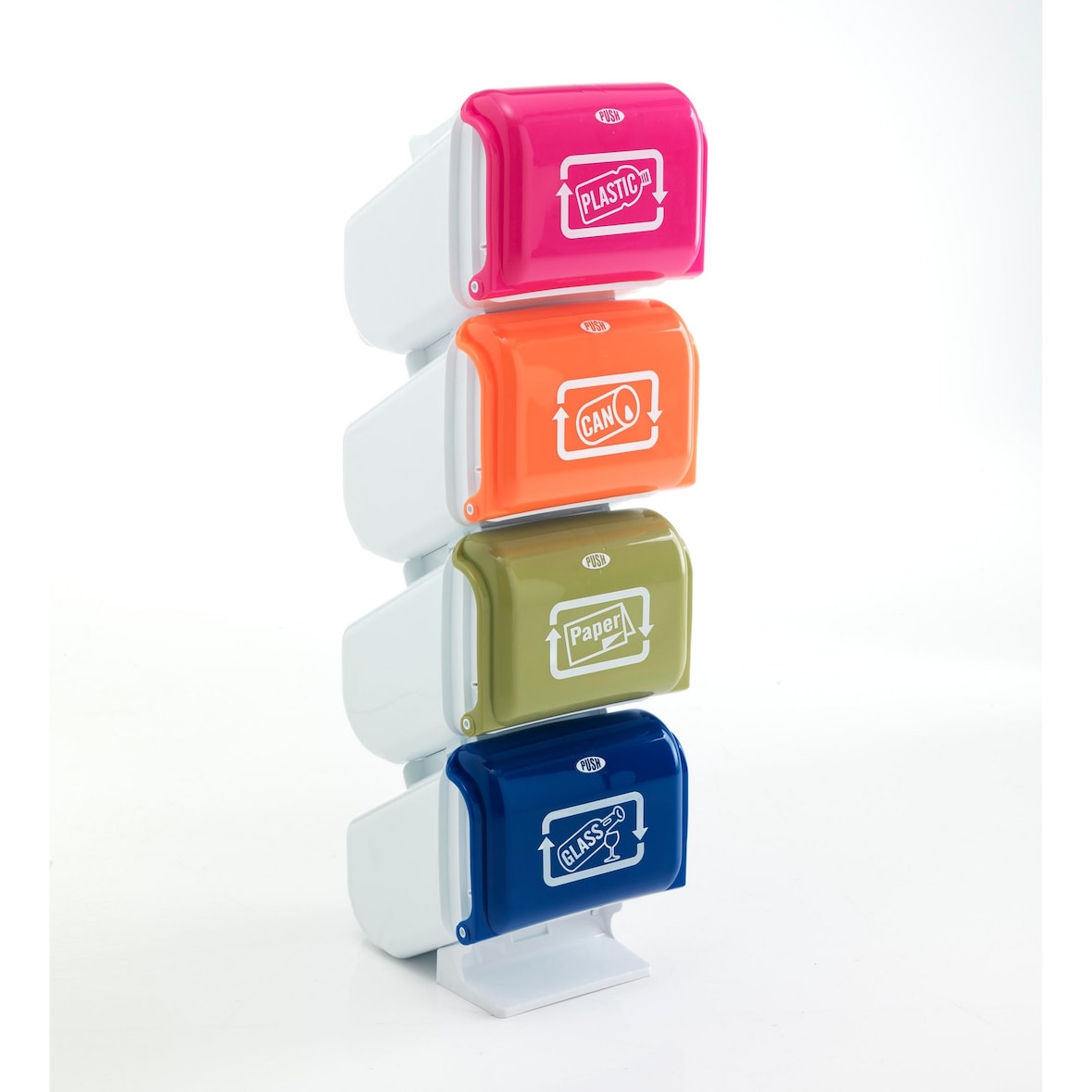 Oreste Luchetta pattumiera raccolta differenziata STONER capacità di ogni bidone Lt.16, L.29 x P31. x H.101 cm