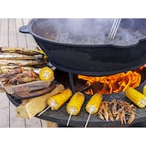 thumbnail of PURLINE Rundgrill mit runder Grillplatte und Grillrost aus schwarzem Stahl EFP55RB