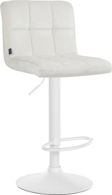 thumbnail of DELUKE® Barhocker BRISBAN - Creme, Samt, Weiß | Barhocker mit Lehne Barstuhl Tresenhocker Tresenstuhl Kneipenhocker Kneipenstuhl