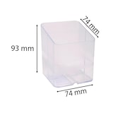 thumbnail of EXACOMPTA  Portapenne Pen-Cube  67723D, in resistente polistirolo, (PxlxAlt) 7,4x7,4x9,3 cm, gamma Office, Cristallo. Confezione da 10 pezzi.