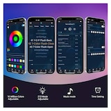 thumbnail of Luzes LED RGB Fita luminosa RGB cores inteligentes fogo de artifício Bluetooth APP controlo de som Coshano