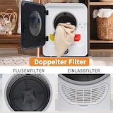 thumbnail of Wäschetrockner 3kg/4,5kg 830W mit fünf Programmen, Überhitzungsschutz, wandmontierbar, in Weiß – ideal für kleine Wohnungen und effizientes Trocknen