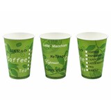 thumbnail of 150x BIO Automatenbecher Kaffeebecher Pappbecher 80mm O  Bio Green 300 ml