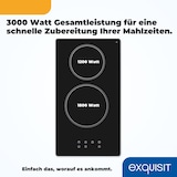 thumbnail of Exquisit Kochfeld EKC300-020 | Glaskeramik | Touch Control | 2 Kochstellen | Rahmenlos | 3000 W
