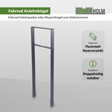 thumbnail of Fahrradanlehnbügel 116,5 x 39 cm Flachstahl 13 mm Anthrazit Einbetonieren Fahrradständer Fahrradanlähner Amazon