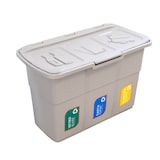 thumbnail of Poubelle de tri 3 bacs de 25L Dim 75 x 37 x H50 cm Avec couvercle Recyclage 3 en 1