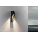 thumbnail of Paulmann LED Außenwandleuchte Caissa Dämmerungsgesteuerter Bewegungsmelder (HF)  IP44  105x274mm 3000K 9W 700lm 230V 65° Anthrazit Aluminium 94862