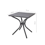 thumbnail of METRO PROFESSIONAL Mesa de restaurante Cassiopia, aço/alumínio, 70 x 70 cm, quadrada, cinzento
