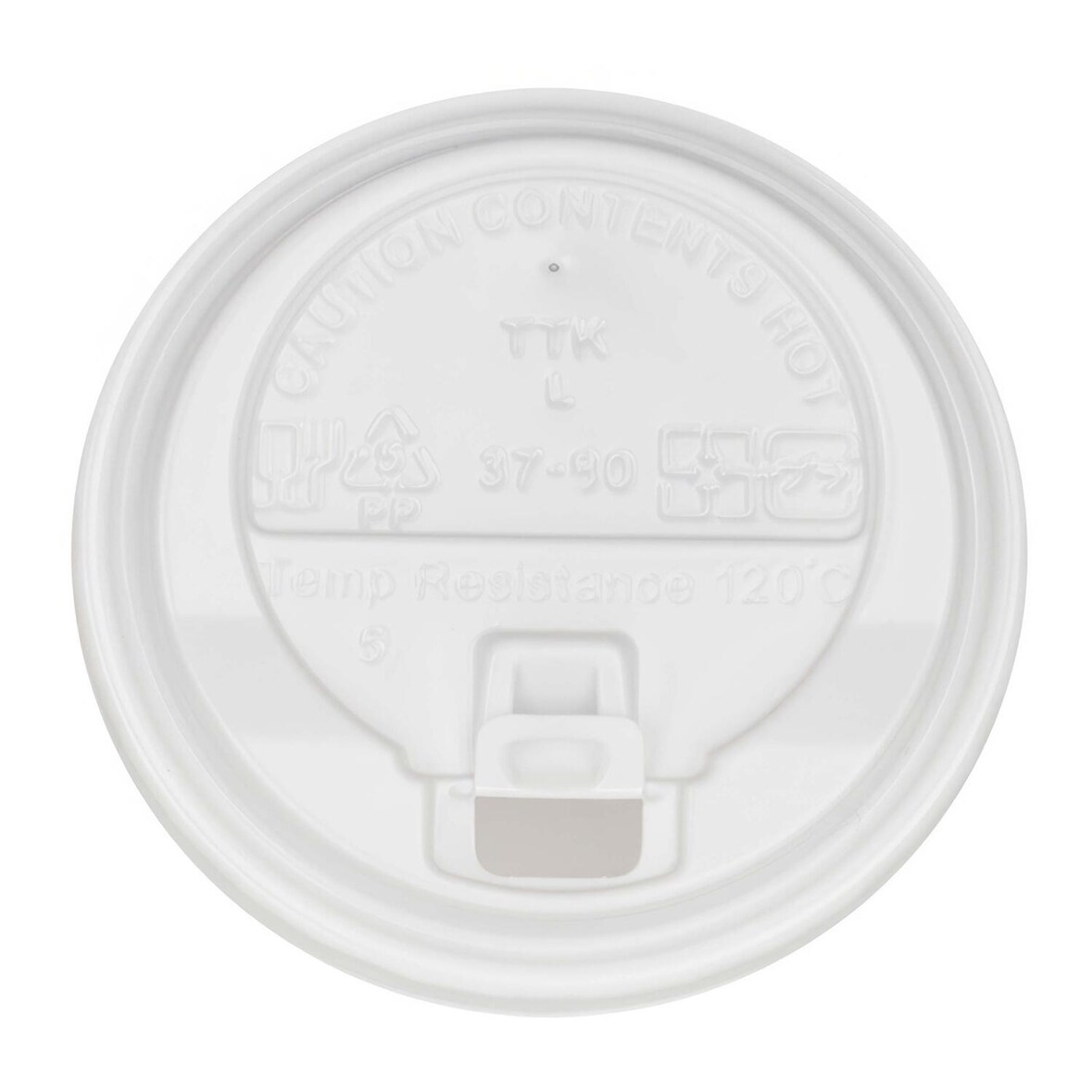 200x Domdeckel mit Verschlußklappe weiß für Pappbecher COFFEE TO GO 90mm Ø