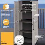 thumbnail of ArtPlast - Armadio di media altezza 100x37x90 cm in colore grigio - Collezione FAMILY