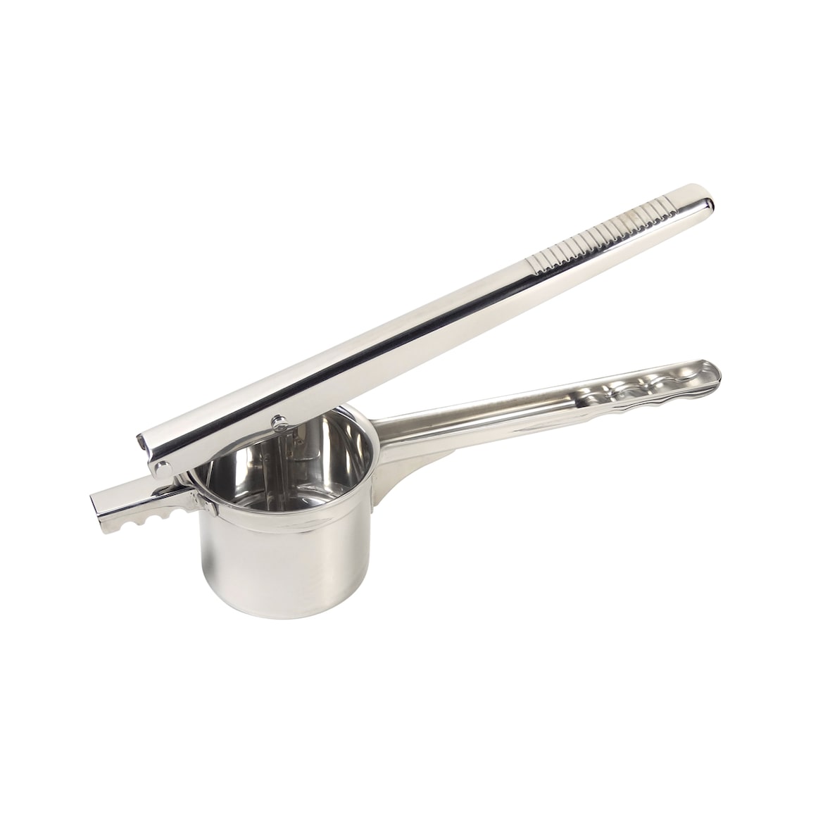 Louis Tellier -  Presse- purée inox à levier, cranté pour s'adapter à différents diamètre de casseroles -  N3024