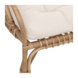 thumbnail of Banquette 2 places en Rotin et Coton Blanc  L 110 x  H 77 cm