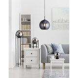 thumbnail of Sospensione Contemporanea Amsterdam Acciaio Nero Vetro Fumè 1 Luce E27