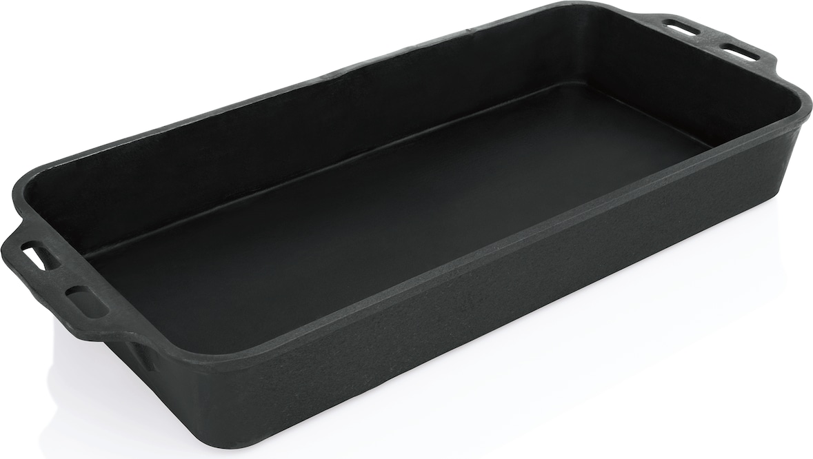 WAS Germany - Bräter mit 2 angegossenen Seitengriffen,  73 x 37,5 x 10 cm, Gusseisen
