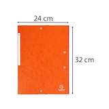 thumbnail of Exacompta 17117H 25x Sammelmappe mit Gummizug und 3 Klappen, Maxi-Kapazität, aus Colorspan-Karton 500µ/425g/m2, 24x32cm für DIN A4 - Orange