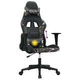 thumbnail of vidaXL Gaming-Stuhl mit Massagefunktion Schwarz Tarnfarben Kunstleder