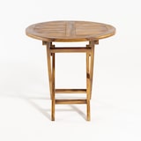 thumbnail of Mesa redonda de teca para jardim de 80 cm, madeira de teca de grau A, tamanho: 80x76 cm