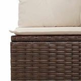 thumbnail of vidaXL  Gartensofa mit Kissen 2-Sitzer Braun Poly Rattan