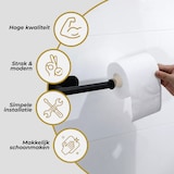 thumbnail of HGMD WC Rolhouder zelfklevend - Zwart - Toiletrolhouder zwart - Toiletrolhouder zonder boren