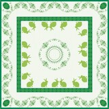 thumbnail of Sovie HOME Tischdecke Rabea in Grün aus Linclass® Airlaid 80 x 80 cm, 1 Stück - Punkte Ornamente Hasen Ostern