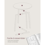 thumbnail of Helloshop26 - Runder Ess-/Küchentisch für Wohnzimmer/Büro 80 x 75 cm Industriestil braun 12_0007439