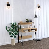 thumbnail of WellHome Nilo - Schreibtisch aus Spanplatte mit Melaminbeschichtung 80x100x50 cm in Eiche