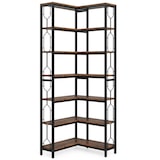 thumbnail of Librería esquinera Tribesigns de 7 estantes, estilo industrial