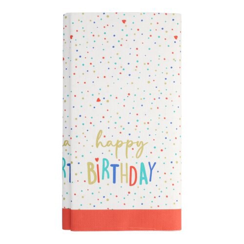 15x Tischdecke, Papier 120 cm x 180 cm `Happy Birthday`