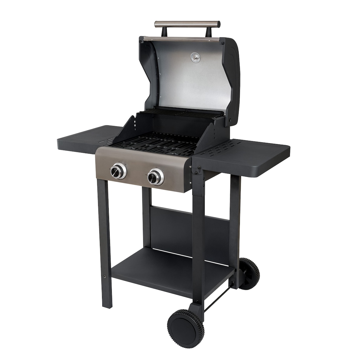 Unold Barbecue Grill-Wagen Buddy – Elektrischer Outdoor BBQ Grill 2.600 W, 45x40 cm Grillfläche, Gusseisen-Roste, Edelstahl-Heizelemente, IPX4