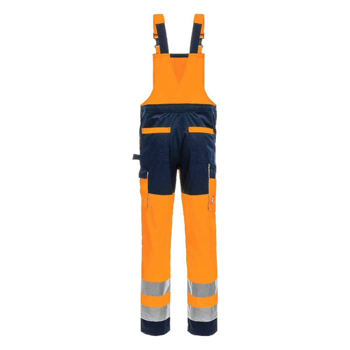 AS Arbeitsschutz Nitras Motion Tex VIZ lange Warnschutz Latzhose | orange | Gr. 64