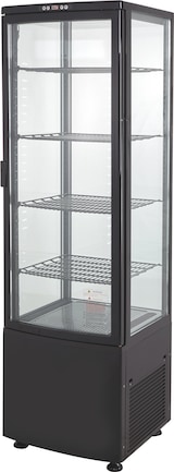 thumbnail of GastroHero Kühlvitrine ECO – 235 Liter, schwarz, mit LED-Beleuchtung, 4 höhenverstellbaren Rosten, energiesparend, ideal für Gastronomie & Verkauf