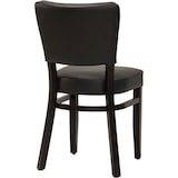 thumbnail of METRO PROFESSIONAL Chaise de restaurant rembourrée Cindora lot de 2, bois de hêtre/simili cuir, noir