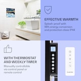 thumbnail of Wonderwall Air Art Smart Infrarotheizung Blauer Marmor 60x60cm 350W Mehrfarbig