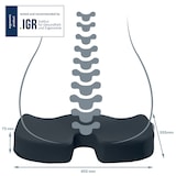 thumbnail of Leitz Ergo Cosy Ergonomisches Sitzkissen 5284 Schaumstoff Waschbar 455 x 75 x 355 mm Grau
