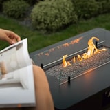 thumbnail of Estufa exterior a gas en mesa de café con funda protectora Rio Table Planika