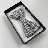 thumbnail of Fliege kariert Fb. schwarz/grau : blau / grau kariert : 100% Polyester 210 g/m² Fliegen