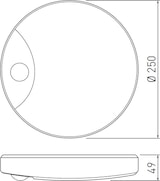 thumbnail of 16W LED Deckenleuchte Wandlampe Wandleuchte mit Bewegungsmelder Sensor Treppenleuchte Rund Ø 250mm 4000K Neutralweiß IP44