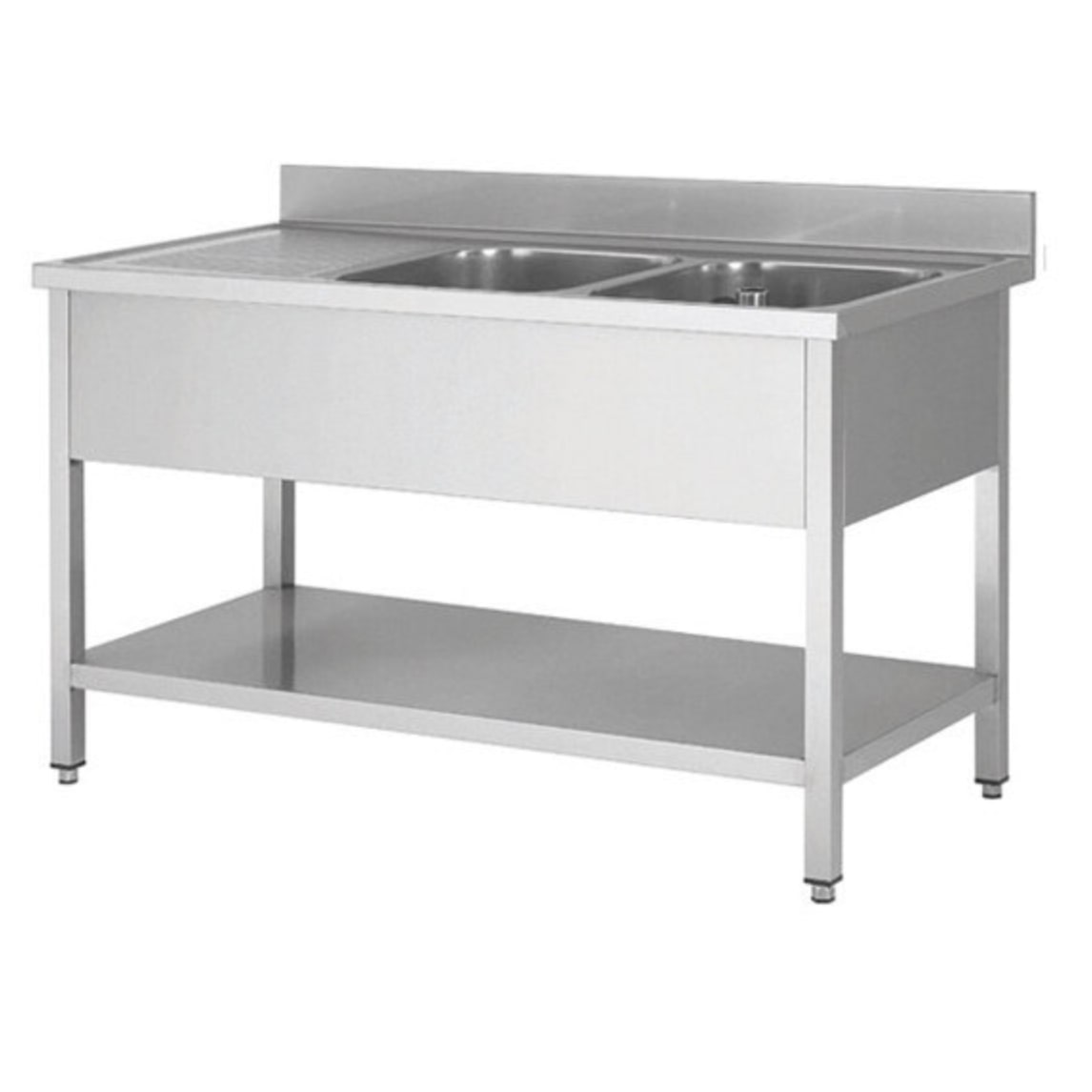 Gastrospüle Spültisch Spülbecken Spüle Spühle Spültheke 2 Becken 1600x700x850 mm