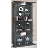 thumbnail of VCM Standvitrine Stelas Anthrazit H. 114 x B. 59 x T. 17 cm