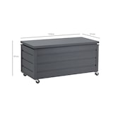 thumbnail of Tarrington House Baule da esterno, interna a LED, metallo, 133 x 61 x 67 cm, grigio