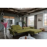 thumbnail of KAWOLA Sofa MALTA Ecksofa Stoff moosgrün mit motorischer Relaxfunktion Recamiere rechts