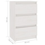 thumbnail of Table de chevet Blanc 40x29,5x64 cm Bois de pin solide