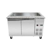 thumbnail of Skyrainbow SNACK-Line bain-marie toonbank 3xGN1/1, graniet Star Galaxy zwart,123x82x85,5 glazen bovenbouw helder glas zwarte rand,zonder schap,H=396mm