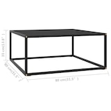 thumbnail of vidaXL Couchtisch Schwarz mit Schwarzem Glas 80x80x35 cm