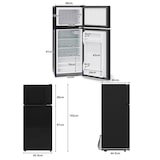 thumbnail of Merax Kühlschrank 92L mit Gefrierfach, Kühl-Gefrierkombination, 64L + 28L, 138 kWh/Jahr, 45 dB, schwarz