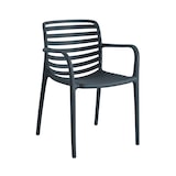 thumbnail of METRO PROFESSIONAL Cadeira de exterior empilhável Elaria, com braços, plástico, preto