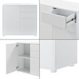 thumbnail of Helloshop26 - Cassettiera con 2 cassetti e 2 ante 74 x 79 x 36 cm bianco opaco 03_0006818