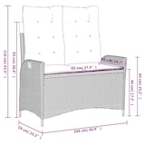 thumbnail of vidaXL 2-tlg. Garten-Essgruppe mit Kissen Schwarz Poly Rattan